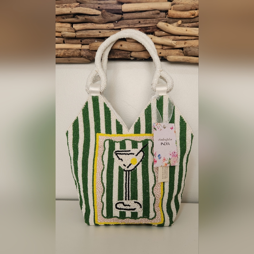 NWT Viral Tiktok Handcrafted Beaded Martini Happy Hour